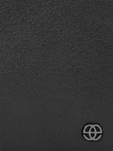 Eske Men Black Leather Two Fold Wallet