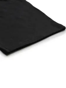 NOT YET by us Women Black Solid Cotton Lounge Pants