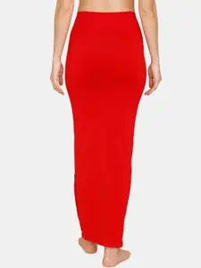 Zivame Women Red Solid Saree Shapewear