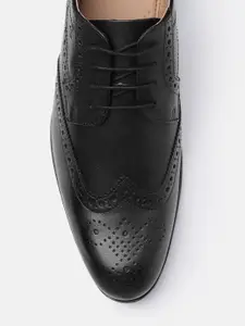 Arrow Men Black Solid PIET Formal Leather Brogues