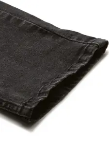 Flying Machine Men Black Jackson Skinny Fit Low-Rise Low Distress Light Fade Stretchable Jeans