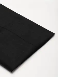 Blackberrys Men Black Checked Low-Rise Formal Trousers