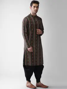 KISAH Men Multicoloured Geometric Printed Cotton Kurta