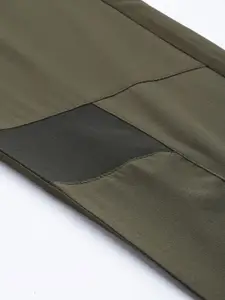 Slazenger Men Olive Green Brand Logo Printed Track Pants