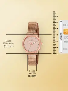 CARLINGTON Women Rose Gold-Toned Analogue Watch Carlington CT2017 RoseGold