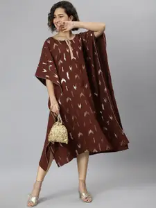 Janasya Women Yoke Design Thread Worked Crepe Kurta