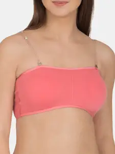 Tweens Pack of 2 Coral & Peach-Coloured Bandeau Bra