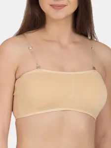 Tweens Pack of 2 Beige & Coral Bandeau Bra
