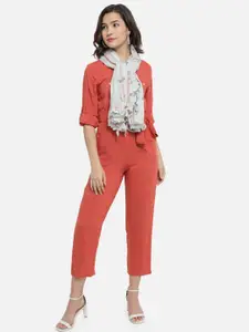 Trend Arrest Women Grey Floral Printed Scarf