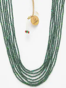 DUGRISTYLE Gold-Toned & Green Copper Gold-Plated Handcrafted Necklace