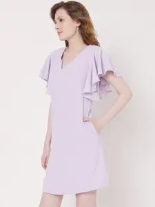 Vero Moda Purple A-Line Dress