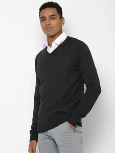 Allen Solly Men Grey Pullover Sweater