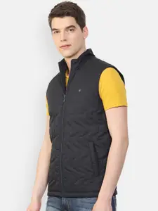 Louis Philippe Men Black Padded Jacket