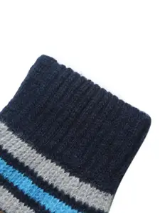 LOOM LEGACY Men Navy Blue Acrylic Hand Gloves