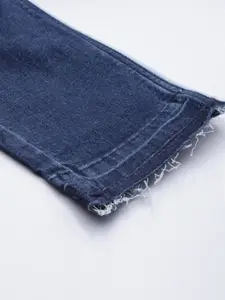 FOREVER 21 Women Mid-Rise Skinny Fit Low Distress Light Fade Stretchable Jeans