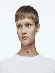 SWAROVSKI Pink Crystals Studded Choker Necklace