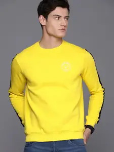Allen Solly Men Yellow Solid Sweatshirt