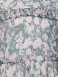 Oxolloxo Multicoloured Floral Satin Blouson Dress