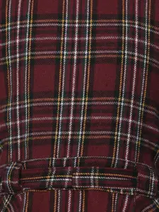 Oxolloxo Maroon Checked Dress