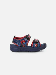 Kids Ville Spiderman Featured Boys Navy Blue & Red Comfort Sandals