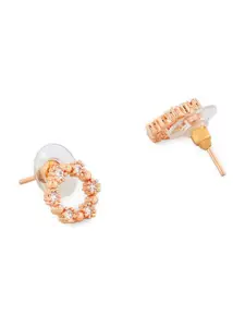 AMI Rose Gold-Plated Contemporary Studs Earrings