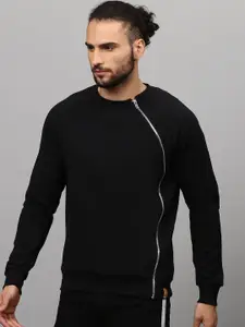 Campus Sutra Men Black Sweatshirt
