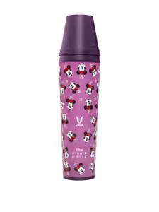 Vaya Pink & White Printed Stainless Steel Double Wall Vacuum Insulated Water Bottle & 2 Cups 600Ml