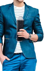 Vaya Black Solid Stainless Steel Water Bottle