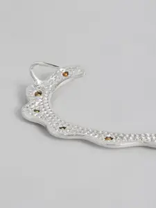 Estele Women Silver-Toned & Multicoloured Contemporary Drop Earrings