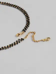 Estele Gold & Rhodium Plated CZ Glitter Circular Mangalsutra Necklace Set for Women