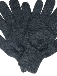 Gajraj Men Pack Of 3 Solid Winter Snuggy Fit Woolen Gloves