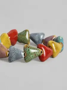 EL REGALO Women Multicoloured Tribal Elasticated Bracelet