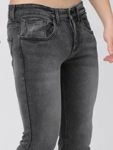 HIGHLANDER Men Grey Tapered Fit Heavy Fade Stretchable Jeans
