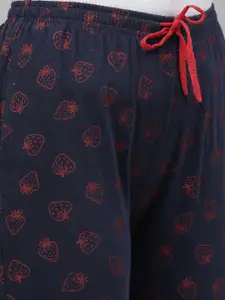 Kryptic Women Pack Of 2 Printed Pure Cotton Lounge Pants