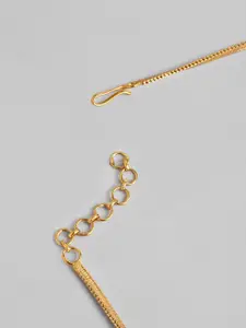 Peora Gold Plated Cubic Zirconia Studded Choker Necklace Earrings Jewellery