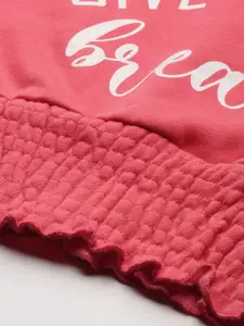 FOREVER 21 Women Red Printed Sweatshirt