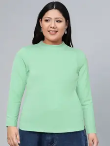 SASSAFRAS Green Ribbed Regular Top