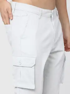 HIGHLANDER Men Blue Slim Fit Cargos Trousers