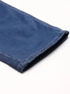 Flying Machine Men Blue Micheal Slim Fit Mid-Rise Heavy Fade Clean Look Jeans