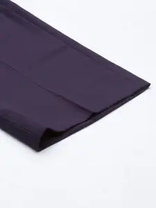 Park Avenue Men Violet Solid Mid-Rise Formal Trousers