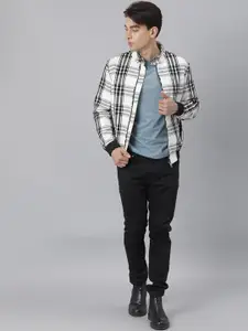 RARE RABBIT Men France Slim Fit Checked Jacket