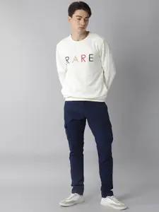 RARE RABBIT Men Flag Slim Fit Printed Sweatshirt