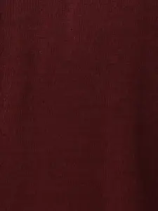 Raymond Men Maroon & White Striped Pullover