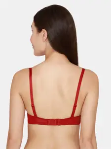 Zivame Red Push-Up Bra Underwired Lightly Padded