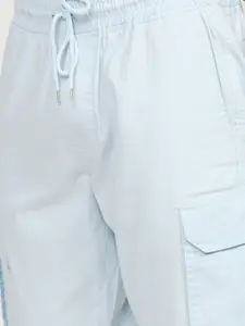 HIGHLANDER Men Blue Slim Fit Joggers Trousers