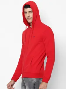Allen Solly Men Red Hooded Sweatshirt