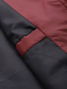 Allen Solly Men Maroon Solid Padded Jacket