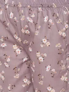 FashionRack Pack of 2 Brown & Beige Printed Lounge Pants