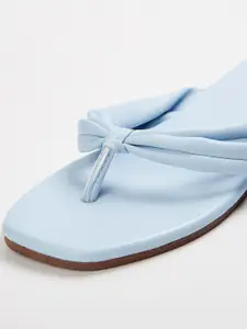 Ginger by Lifestyle Women Blue Solid Open Toe Flats