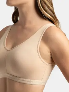 Jockey Wirefree Padded Cotton Full Coverage Sleep Bra with Removable Pads-ES04